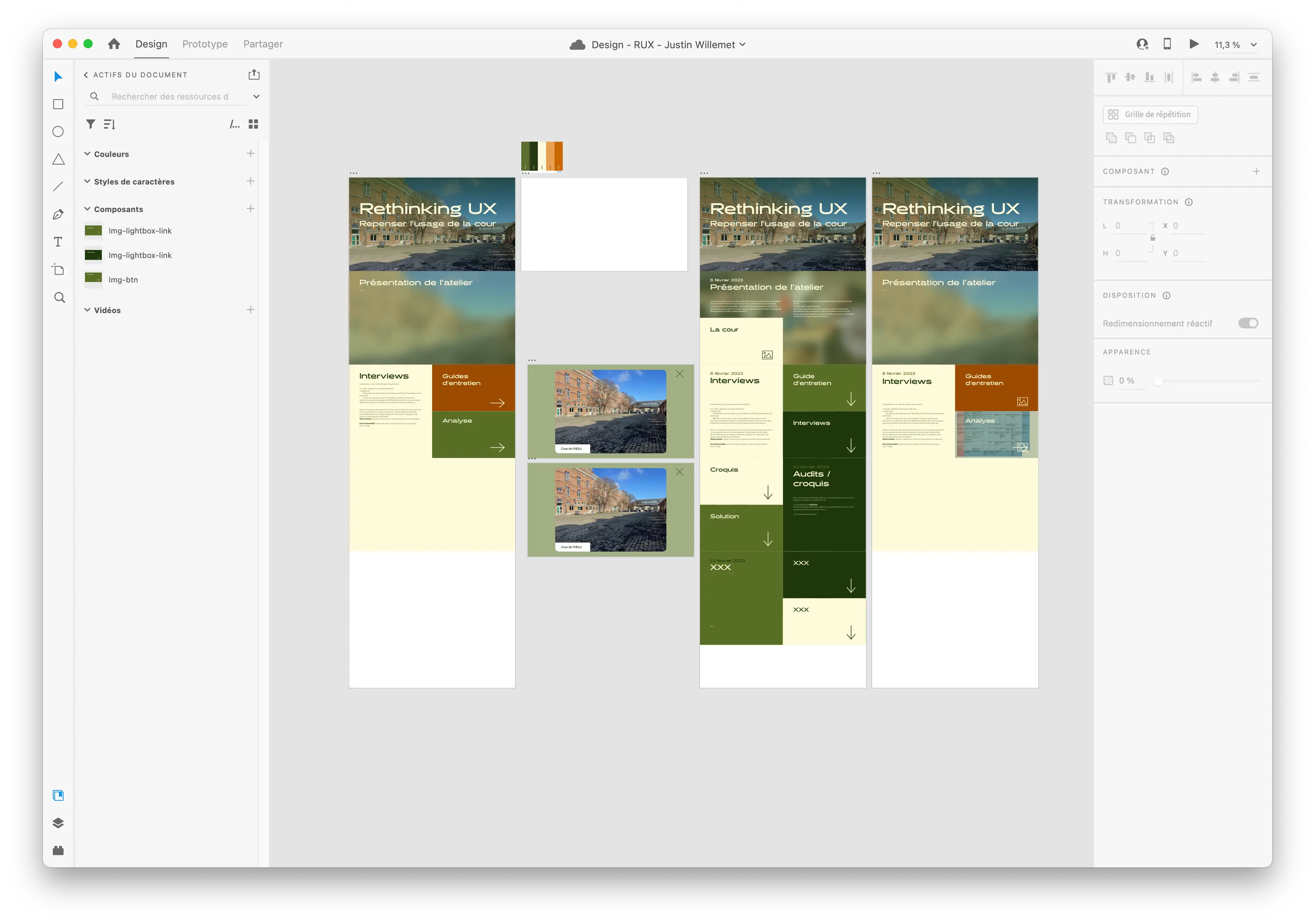 Capture d'écran adobe XD